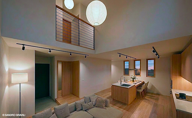 Cube House System per Nomura Koumuten, progetto di casa in legno in Giappone dell’architetto Sandro Gravili